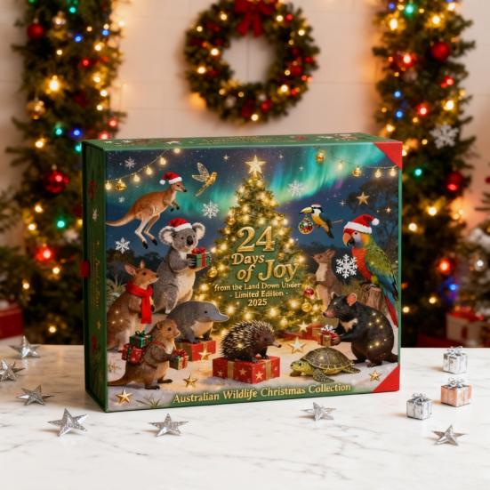 Australian Wildlife Advent Calendar 24-Day Countdown Box Multifunctional Decoration for Family Fun And Holiday Atmosphere