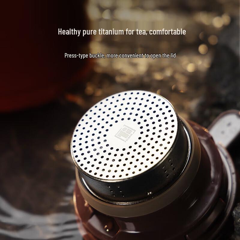 SAMADOYO Titanium Insulated Stewing Tea Pot with Temperature Display