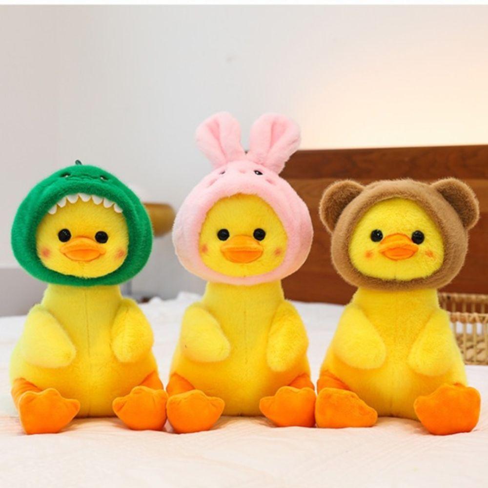PP Cotton Dinosaur Hood Duck Plush Toys Soft Rabbit Hood Duck Stuffed Doll  Kids