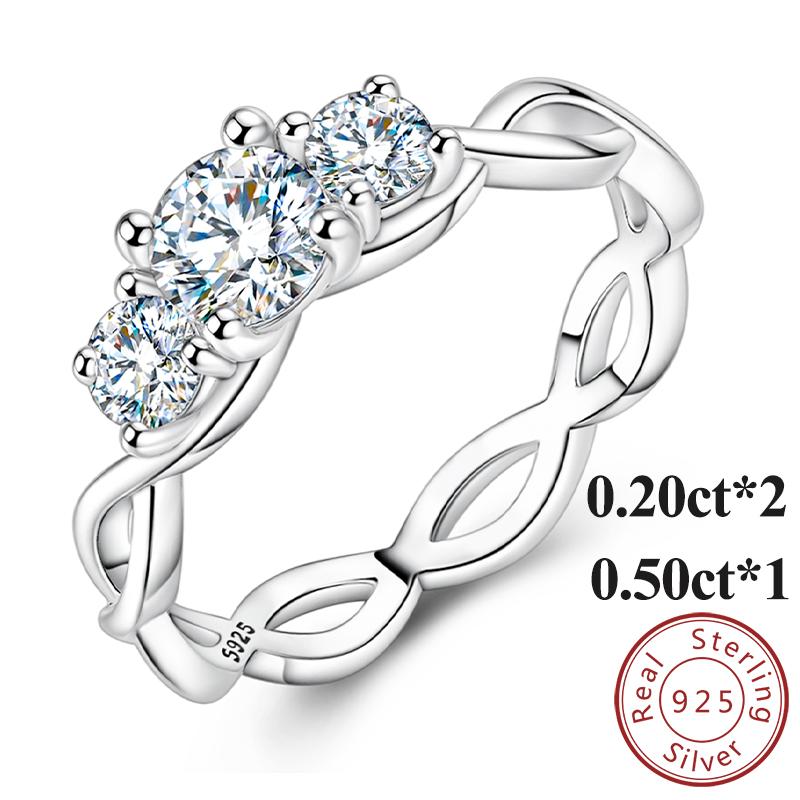 

Moissanite Ring Genuine copper Band Ring Ideal For Women Engagement Promise Wedding Band Party Luxury Quality Jewellery 6