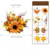 1PC Autumn Simulation Sunflower Thanksgiving Candle Wreath, Decorative Wreath, Candle Wreath, Photography Props, Home Decor, Party Decorations