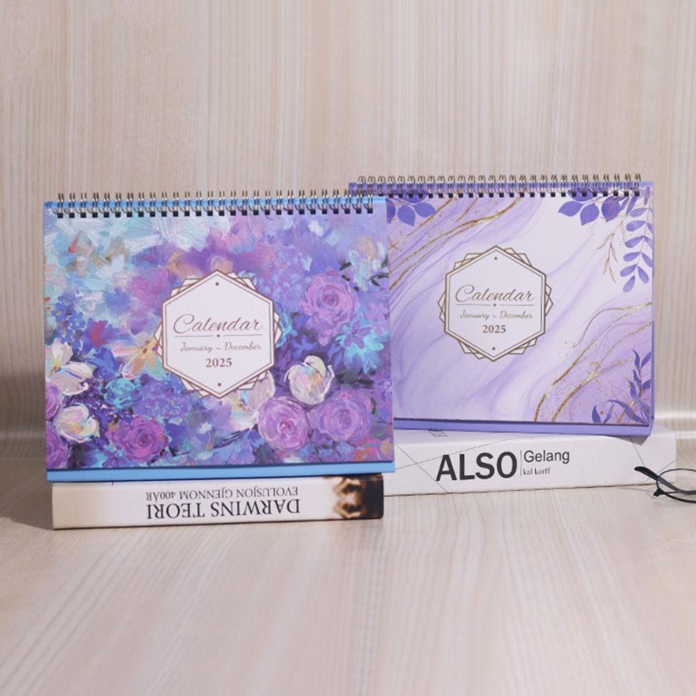 

Stationery Desk Calendar Paper Desktop Decorations New Schedule Planner White flowers