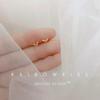 Gold Color Simple Small Butterfly Stud Earrings for Women Cute Hypoallergenic Daily Wear Ear Piercing Jewelry Wholesale
