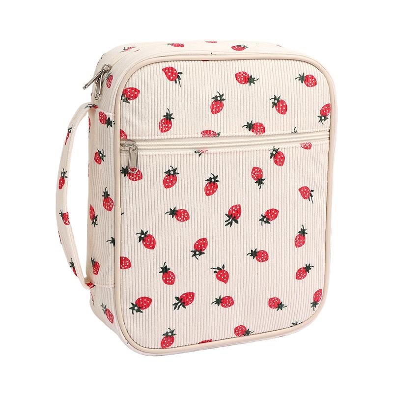 

Хлопковая сумка для хранения книг, многослойные карманы, косметичка, винтажная сумка для переноски в руках для женщин, большая вместимость, портативный пылезащитный чехол