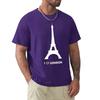 I Love London Eiffel Tower Funny Design T Shirt Harajuku Short Sleeve T-shirt 100% Cotton Graphics Tshirt Tops