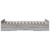 Bed Frame with Drawers Gray Sonoma 75 x 190 cm Engineered Wood