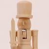18CM Christmas Wooden Unfinished Nutcracker Figurine DIY Blank Unpainted Soldier Figure Festival Holiday Party Ornament Decoration