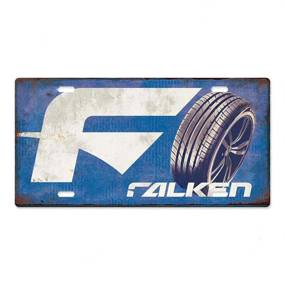 Tire Brand Vintage Metal Posters Signs License Tin Sign Decor Garage Car Repair Shop Wall Plaques Decoration Tinplate Auto Pl