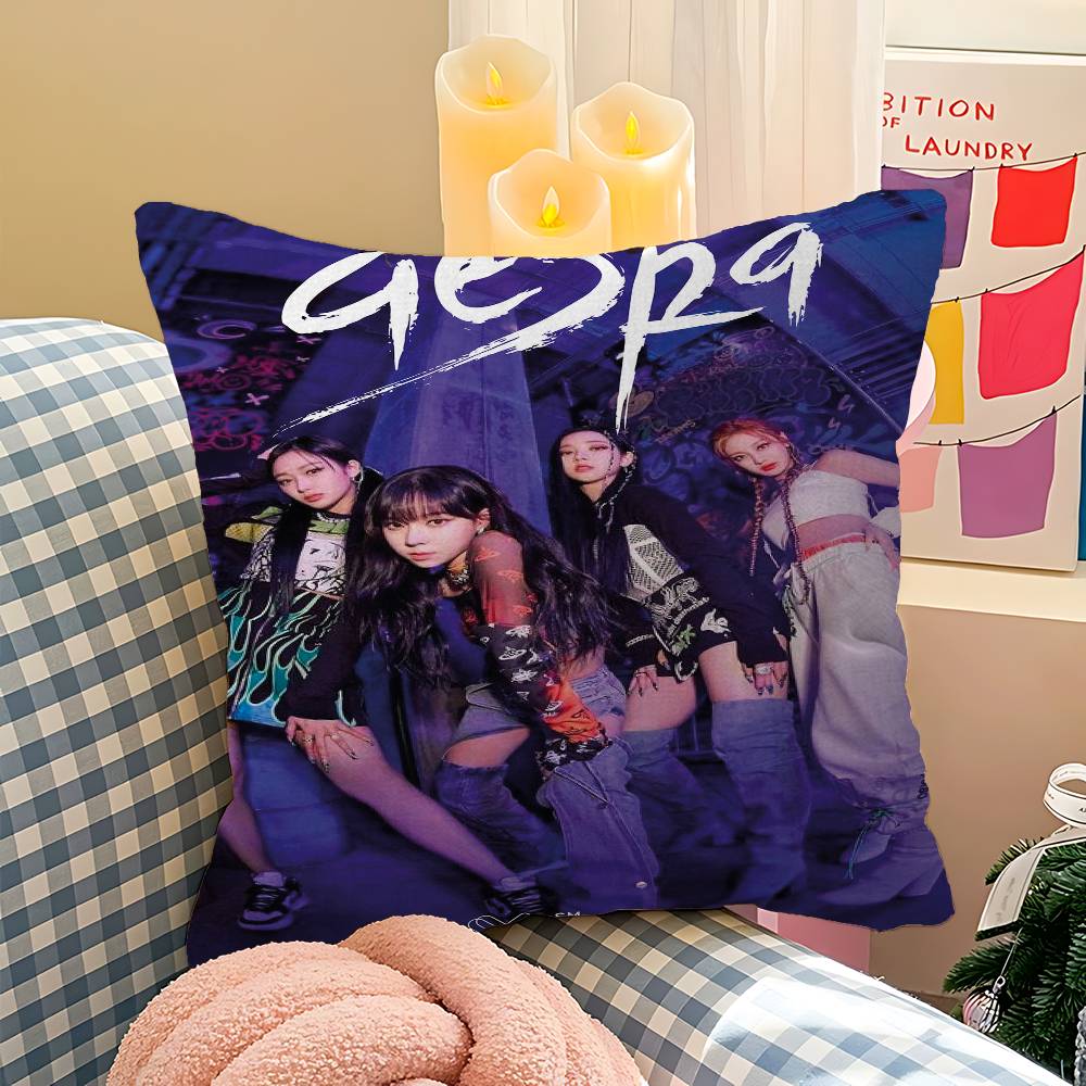 Kpop A-Aespa Pillow Cover Sofa Cushion Cover Home Room Decoration Children Gift
