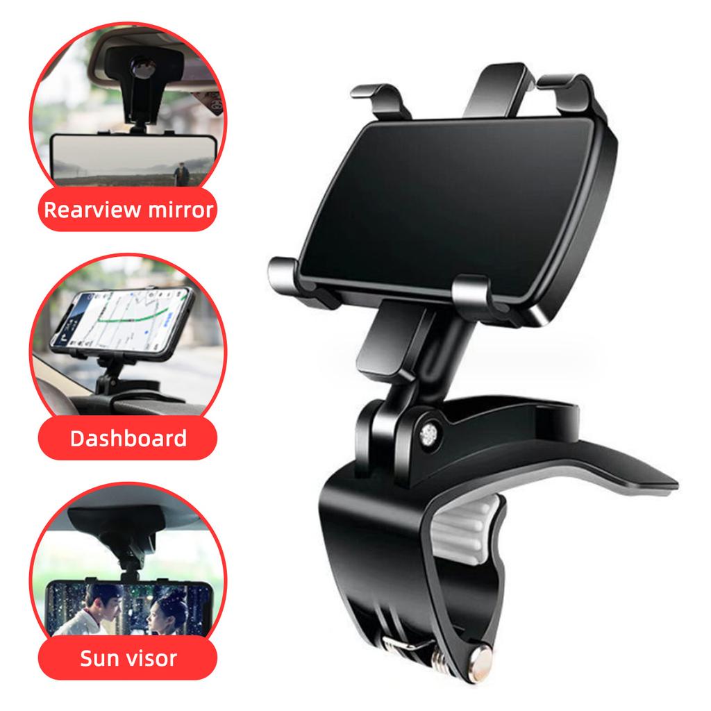 Universal Car Phone Holder Home Phone Holder 360 Degree Rotating Instrument Panel Phone Holder Can Be Clipped Onto A Desktop