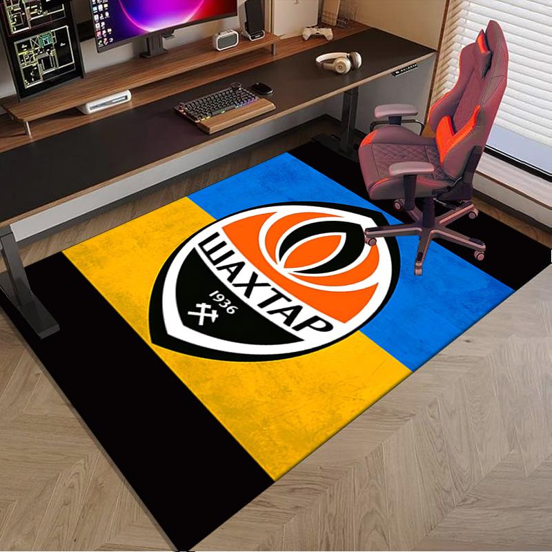 Shakhtar Donetsk Crest Design Area Rug Office rug, Chair Rug, Decor Carpet Livingroom bedroom Mat, Large Size Fan gifts Christmas gifts
