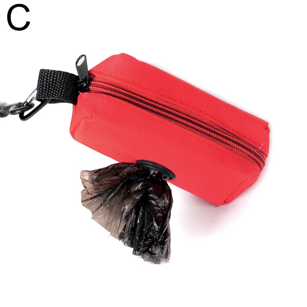 Canvas Dog Poop Bag Holder Outdoor Pet Waste Bag Dispenser with Carabiner Clip Animal Waste Collection Pouch