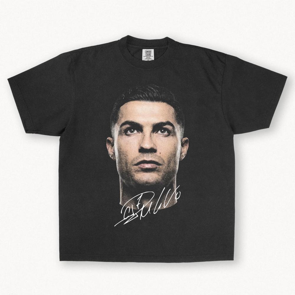 Cristiano Ronaldo Graphic Tee – Football Autographed Streetwear Shirt – Premium Cotton Unisex T-shirt