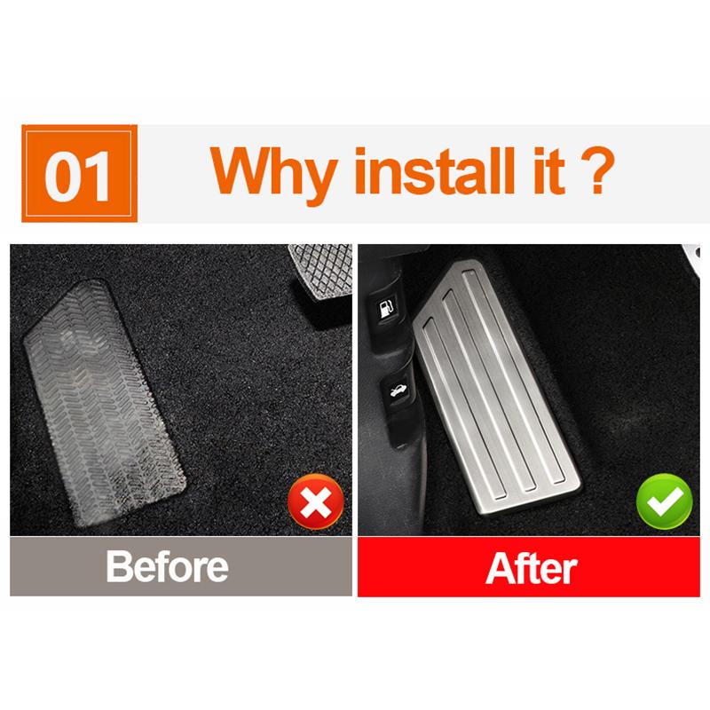 Stainless Steel Car Left Foot Rest Pedal Plate Cover Non-Slip Pad Protection Trim For Honda CRV 2017 2018    2022