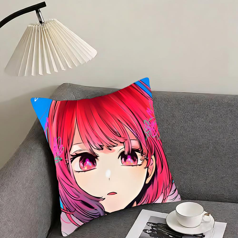 Oshi No Ko Kana Arima Cushion Cover Reversible Plush Pillow Cover – For Car, Sofa, Bedroom, Perfect As a Gift.