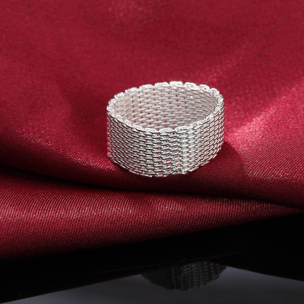 925 Sterling Silver Wedding Jewelry Fashion Braided Ring