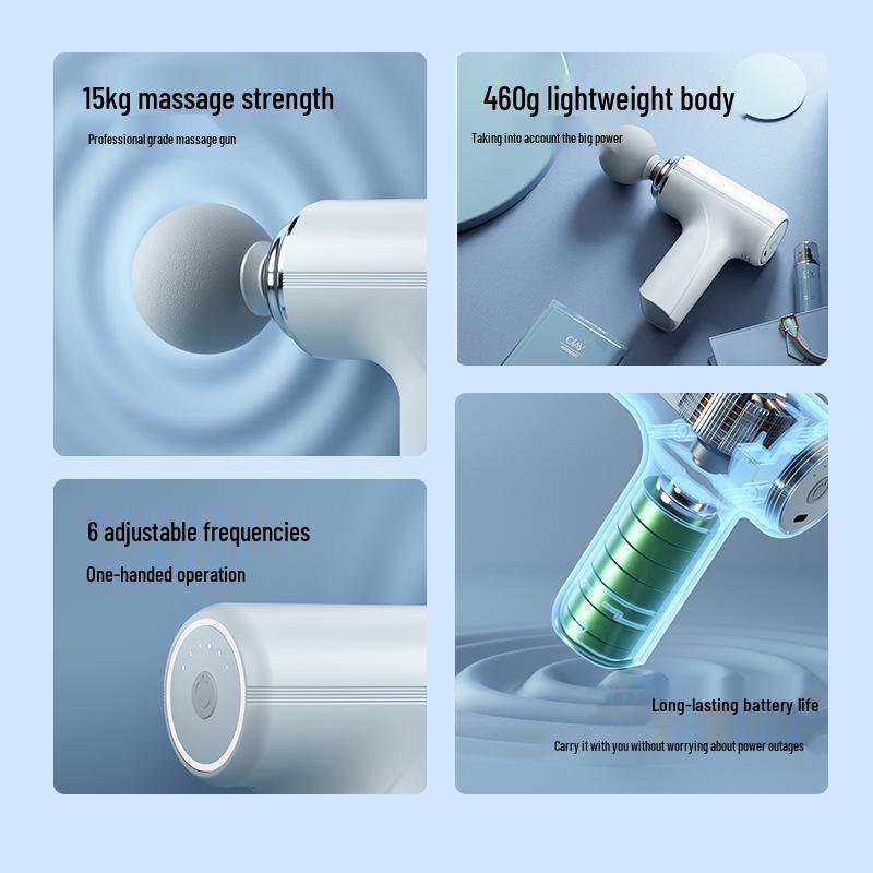 Customizable Mini Fascia Gun Massager: Multi-Head for Muscle Relaxation & Neck Care