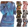 Women Print Drawstring Sexy Slim -Shoulder Sweater Dress