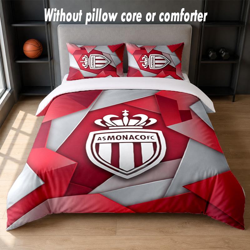 Monaco FC Design Bed Bedding Set 1 Duvet Cover + 2 Pillowcases Soft Breathable Household Bed Linens