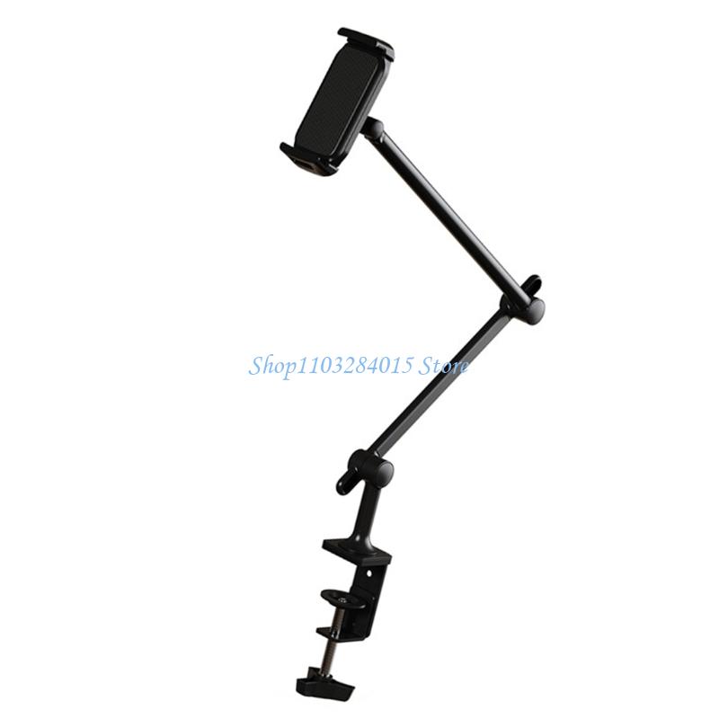 Height Adjustable Tablets Holder with Ball Joint Swivels Universal Desk Mount for 4.7-12.9Inch Devices Metal Base