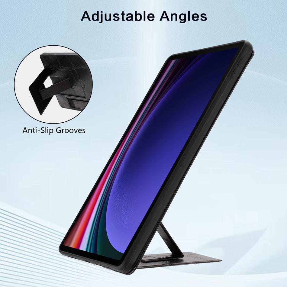 Para Samsung Tab S11 S10 Fe Funda S9 S8 S7 S6 Lite A11 A9 Plus 11 12.4 13.1 Pulgadas Fundas con Soporte de Cuero Cubierta con Pulsera