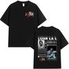 T-shirt Rapper Luar La L L3TRA Hommes Femmes Hip Hop Mode Manches Courtes 100% Coton Décontracté Surdimensionné Streetwear