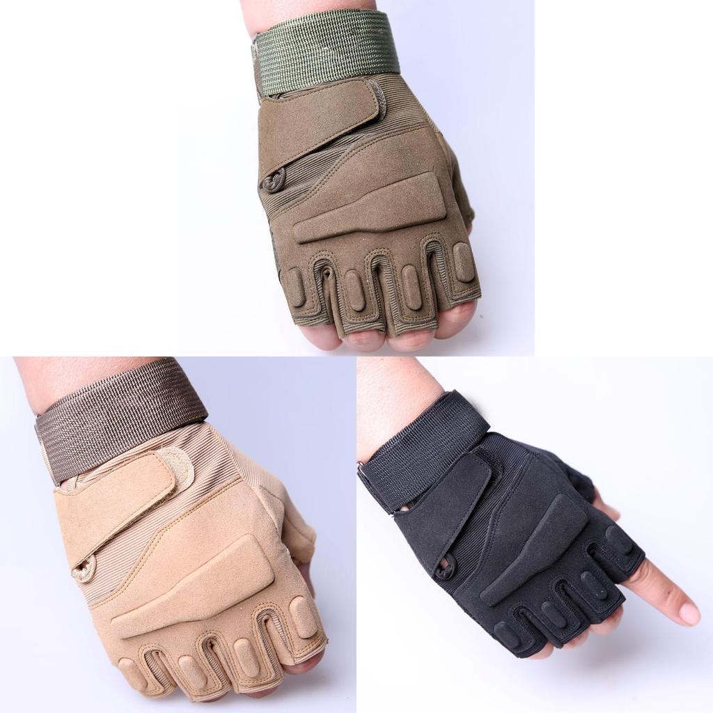 Tactical Gloves Outdoor Fitness Riding Sun Protection Half Finger With Sweat Wicking For Adults