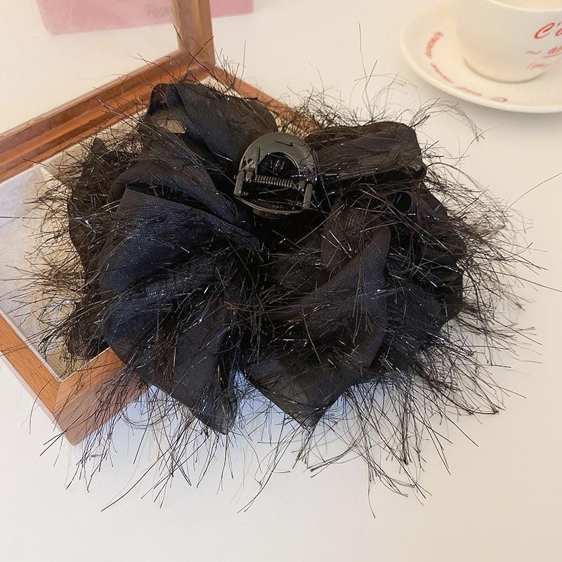 Stoff Mesh Haar Clip Frauen Süße Mode Multi-schicht Fliege Haar Krallen Einfarbig Hochzeit Haar Zubehör Geschenke