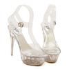 Sandali Estivi da Donna con Zeppa Alta Scarpe da Spogliarellista da Nightclub Sandali Sexy con Tacco Alto Sfilata di Moda