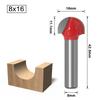 1/5pc 8mm Shank Double Edging Wood Router Bit Tungsten Carbide Cove Box Router Bit Woodworking Milling Cutter