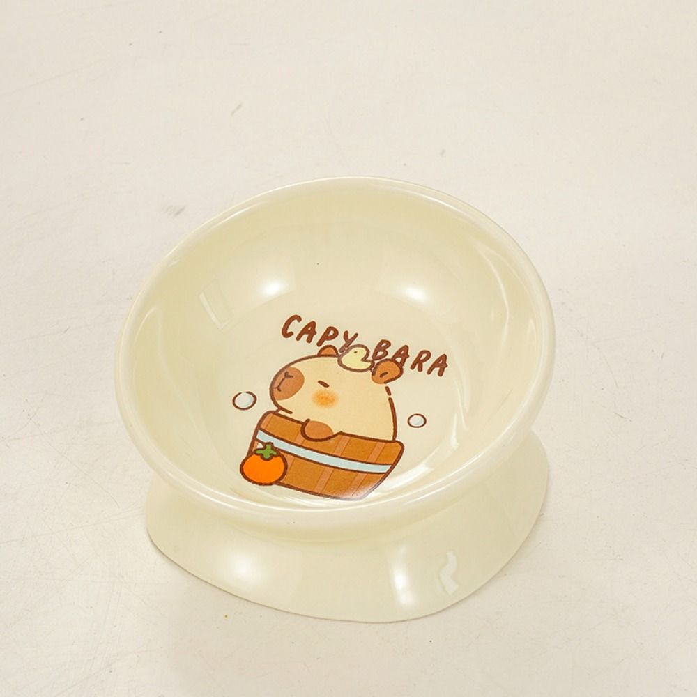 Slanted Mouth Pet High Foot Bowl Ceramic Dog Food Feeding Basin Cat Bowl  Water Container