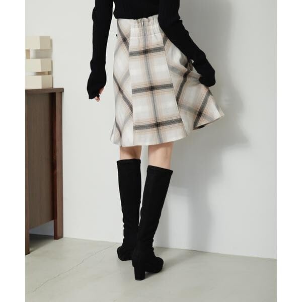 [Jill by Jill Stuart] Original Check Mini Flare Skirt