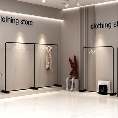 Minimalist Floor-Standing Hanger Rack for Men's and Women's Clothing Displays