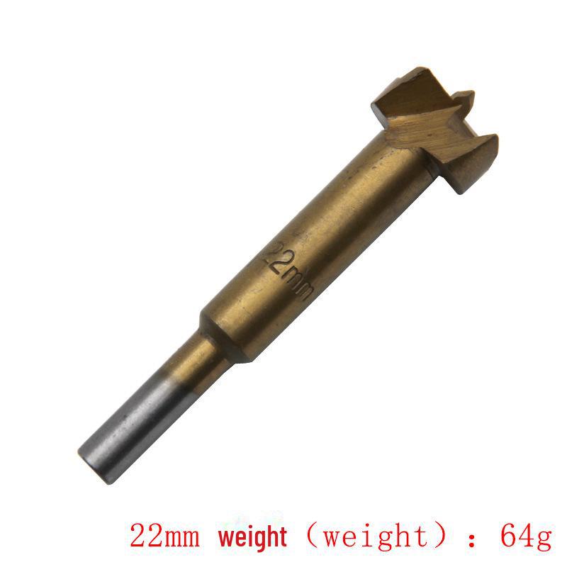 7-Piece Titanium-Plated Hinge Drill Set for Woodworking and Door/Window Installation
