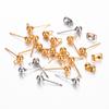 20pcs/lot 4mm 5mm 6mm Stainless Steel Gold Ball Stud Earring Posts Hypoallergenic DIY Earring Components For Earrings Making