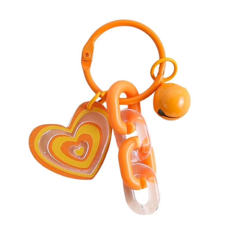 Creative DIY Heart Shaped Keychain With Glitter and Sturdy Acrylic Materials for Personalize Accessories
