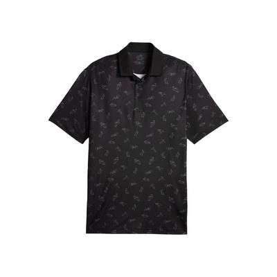 Cloudspun Echo Flamingo Sketch Slim Fit Polo Shirt Men Polo Shirts Black 621545-01