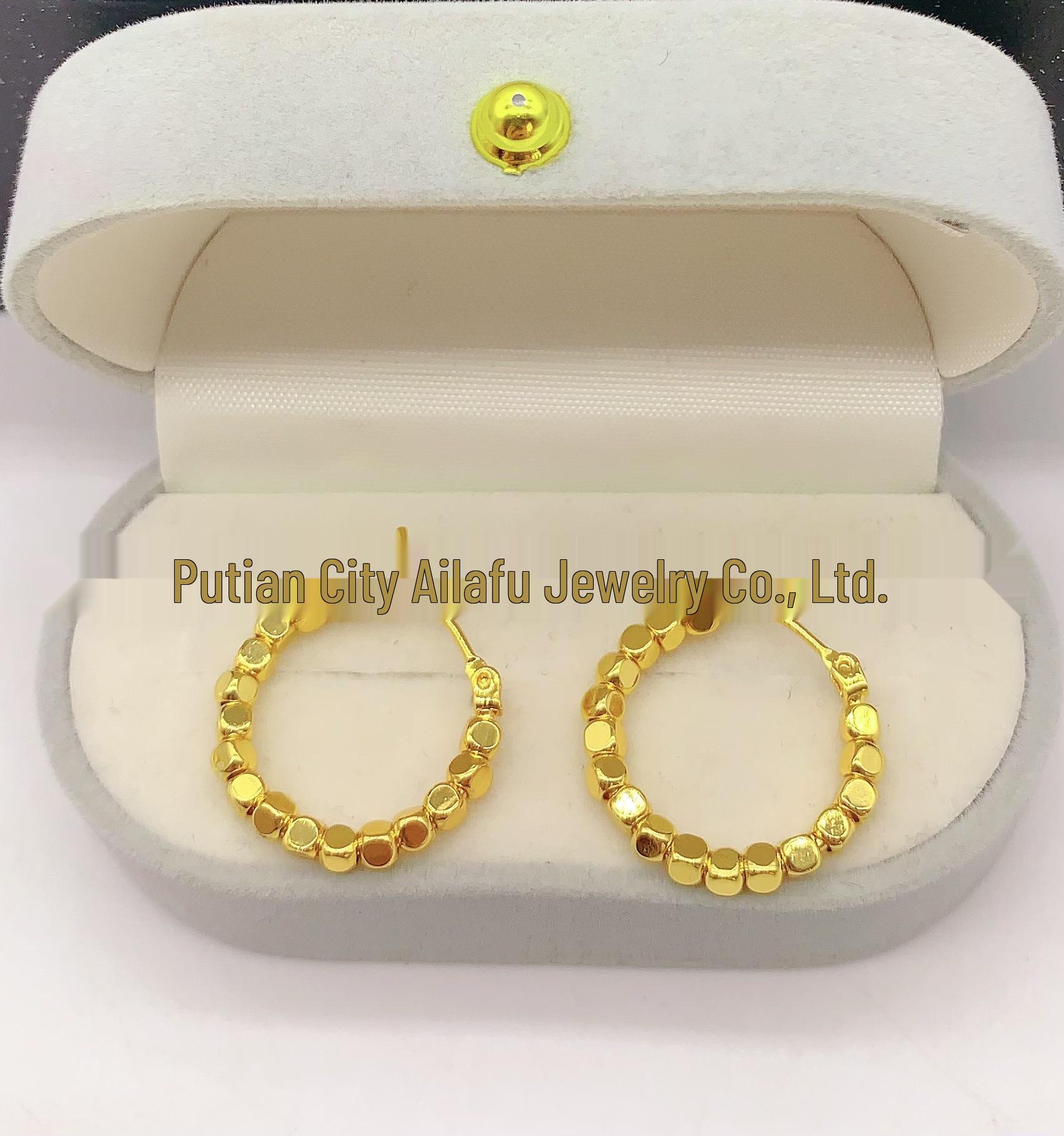 

Electroplated Square & Round Hoop Stud Earrings for Women