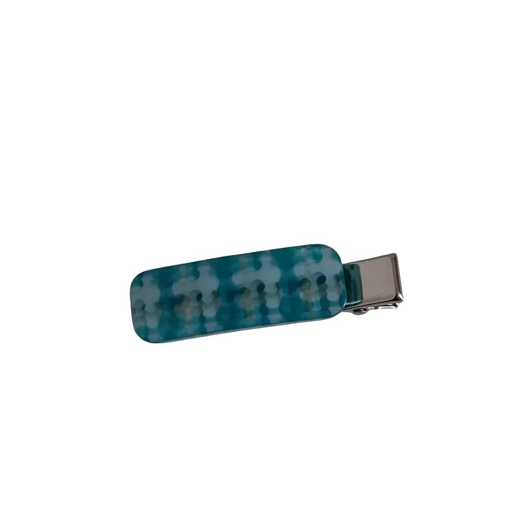 Fashion Acetate Checkered Hair Side Clips Broken Hair Bangs Clips Women Girls Sweet Cute Side Clips Elegant Duckbill Clip