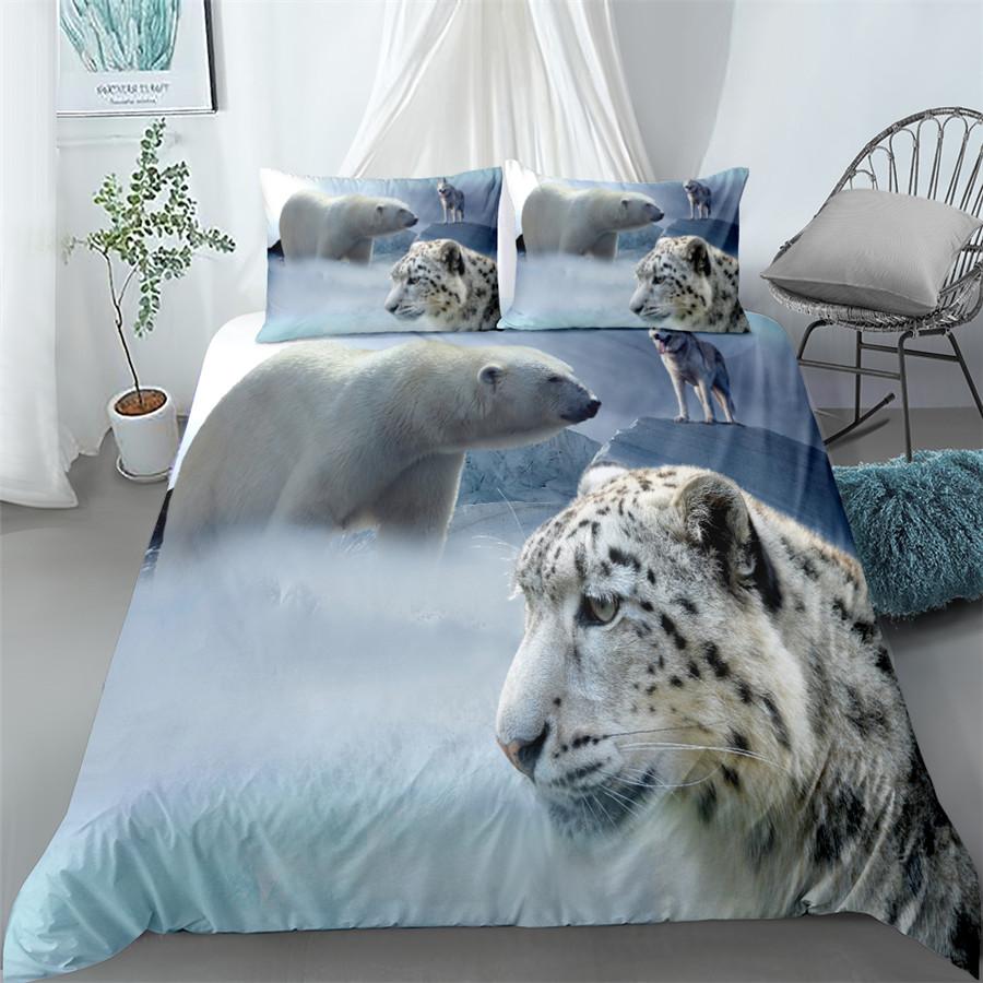 Grizzly Bear 3d  Duvet Cover Set King Queen Double Full Twin Single Size Bed Linen Set