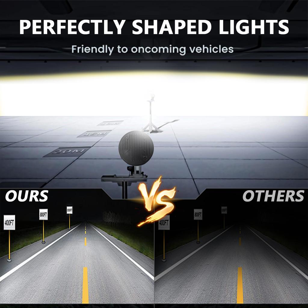 5,75 tommers LED-frontlykt for motorsykkel Frontlys Fjernlys Nærlys med DRL Blinklys