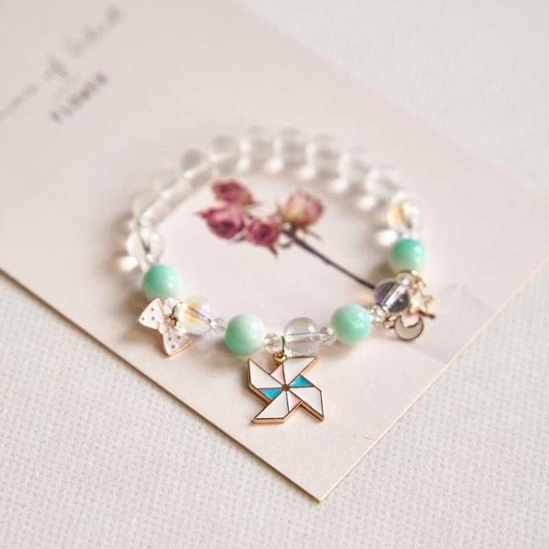 Year Sweet Cute Cat Crystal Beaded Bracelet Girls, Girlfriend Student Bracelet Wholesale