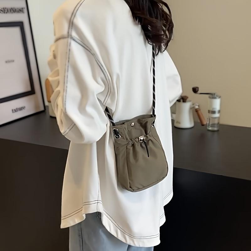 Damska torebka crossbody Minimalistyczna torebka z regulowanym zamknięciem na sznurek, Do użytku codziennego i formalnego, Lekka, Trwała, Mała portmonetka na co dzień