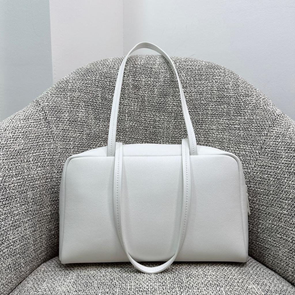 First layer cowhide astra bowling long handbag TR minimalist pillow bag shoulder underarm commuter bag women