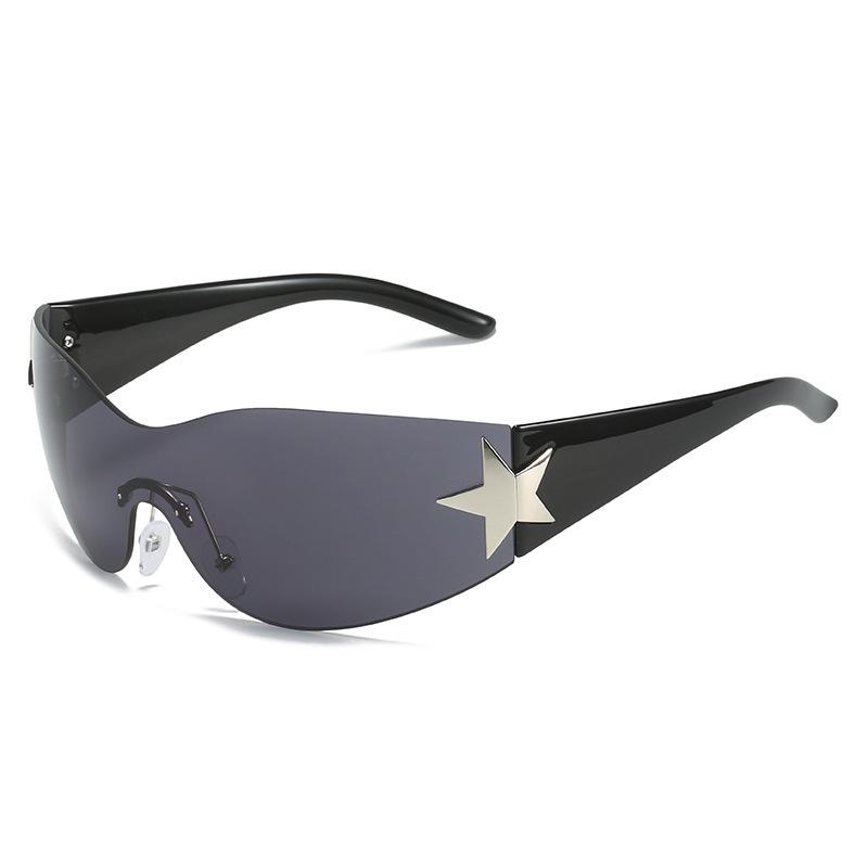 

Retro Y2K Rimless Star-Shaped Sunglasses - European & American Style