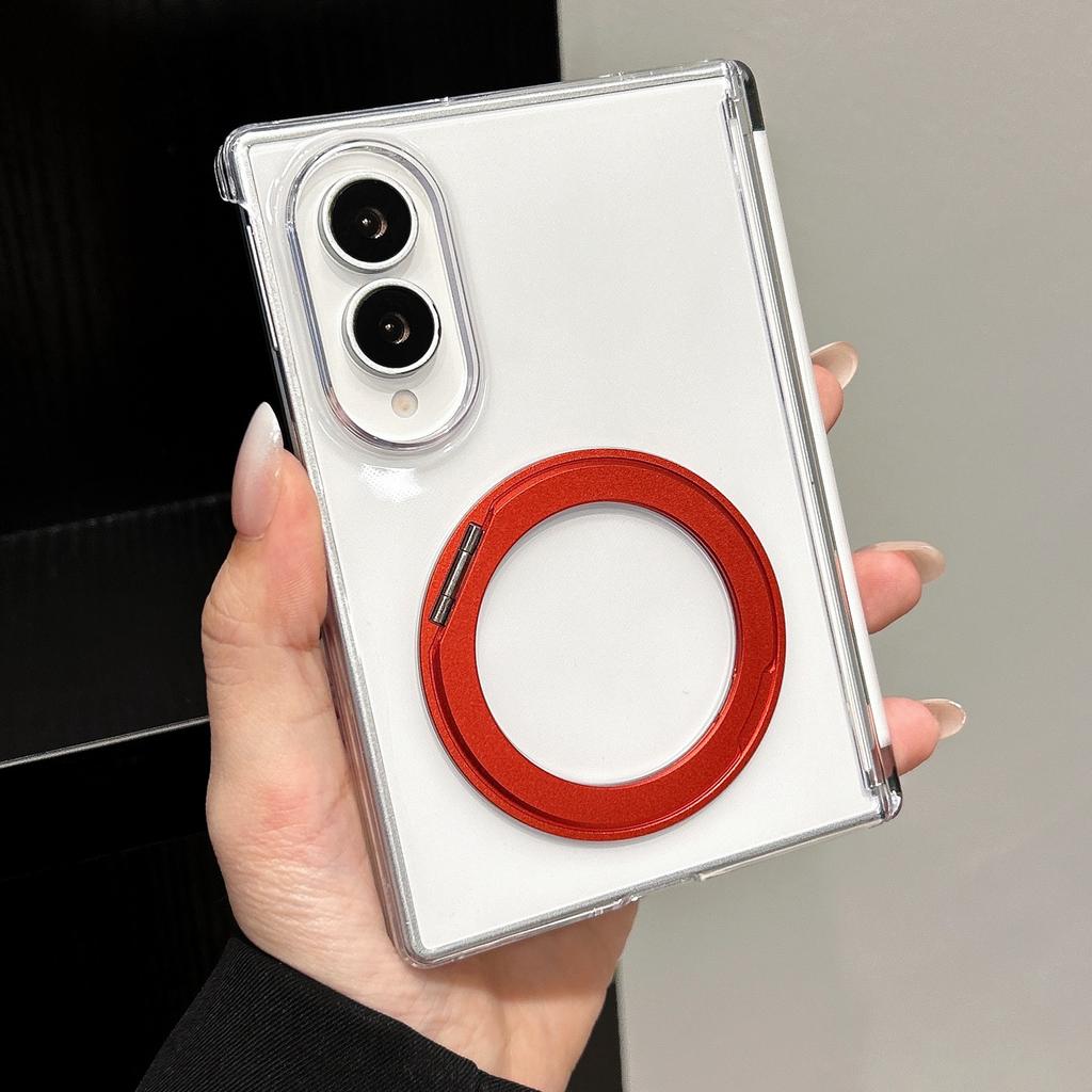 Drehbare magnetische Halterabdeckung für Samsung Galaxy Z Fold 8 Ultra Scharnierabdeckung für Samsung Z Fold 7 ZFold6 5 4 Transparente Hülle