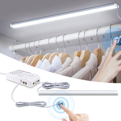 Touch Dimmen Sensor LED Aluminium Bar Licht Stufenlos Dimmbar Wand Lampe Rohr DIY Küche Schrank Schrank Hintergrundbeleuchtung Hause Beleuchtung 50 CM Mit EU Stecker