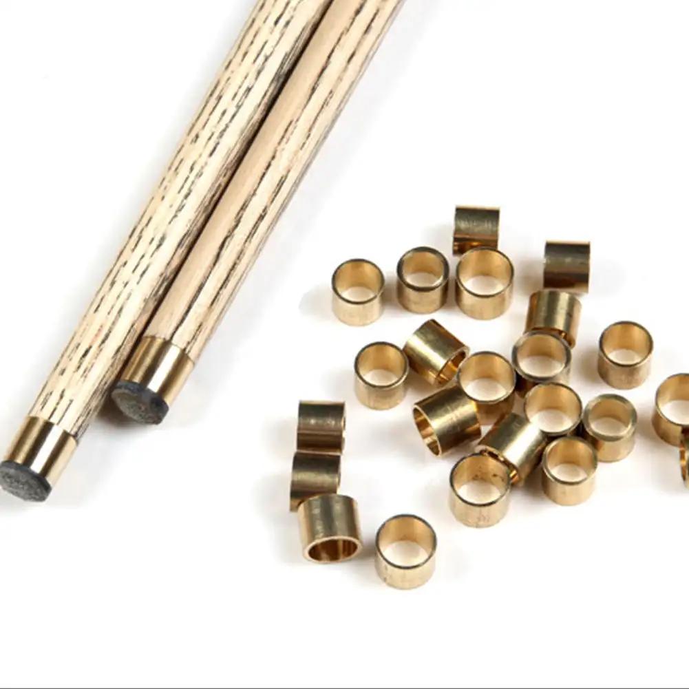 9/10MM 2Stk Snooker Queue Stock Kappen Pool Billard Spitze Reifen Kupfer Ersetzen Billard Kopf Spitzen Reifen Reparatur Kleines Loch