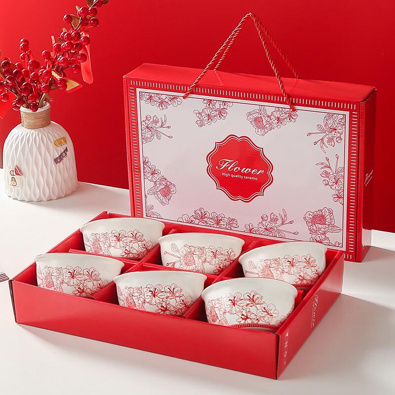 Japanese Style Blue and White Porcelain Gift Bowl and Chopstick Set