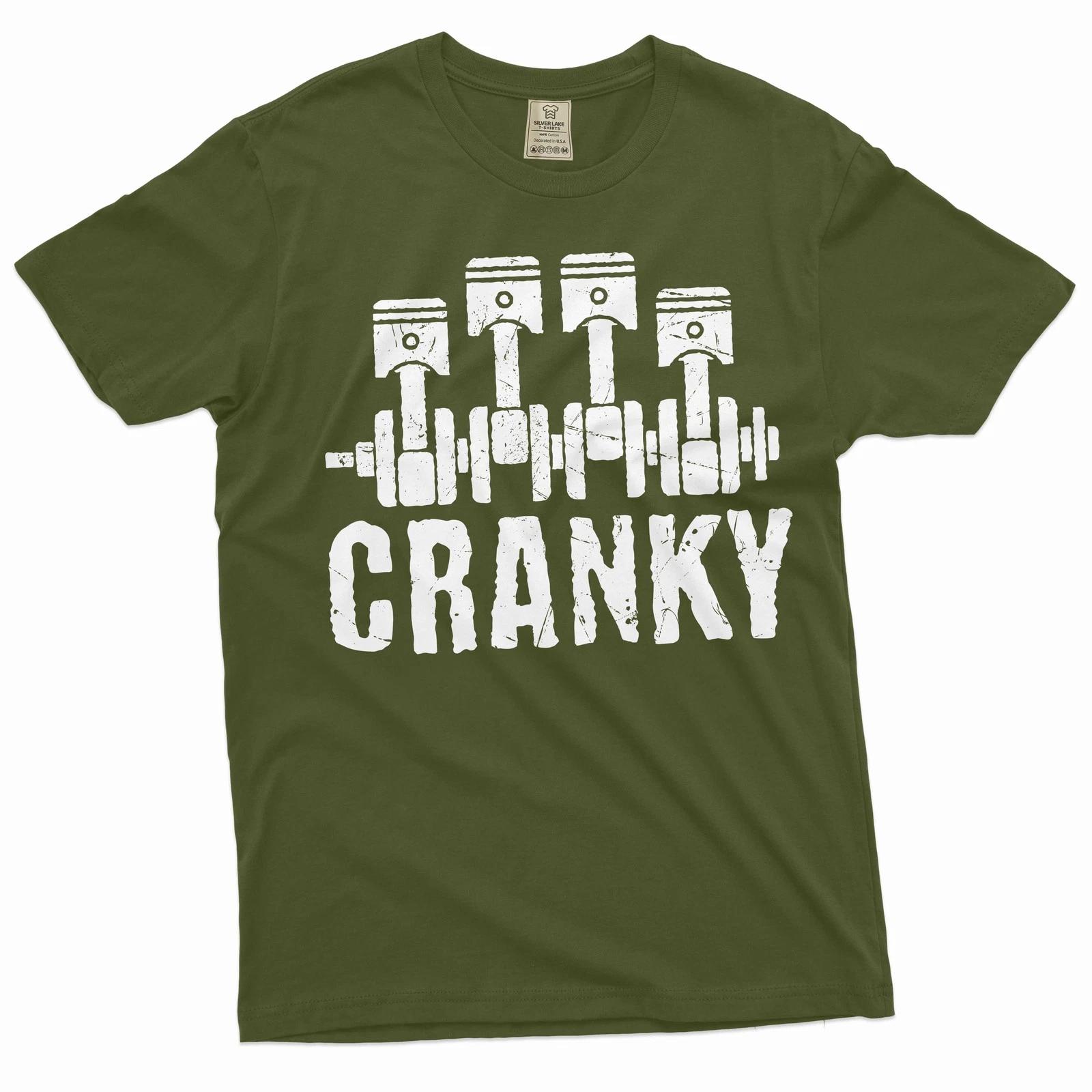Мужская смешная футболка Механика Cranky Shirt Двигатель автомобиля Футболка для папы Футболка механика XXXXL